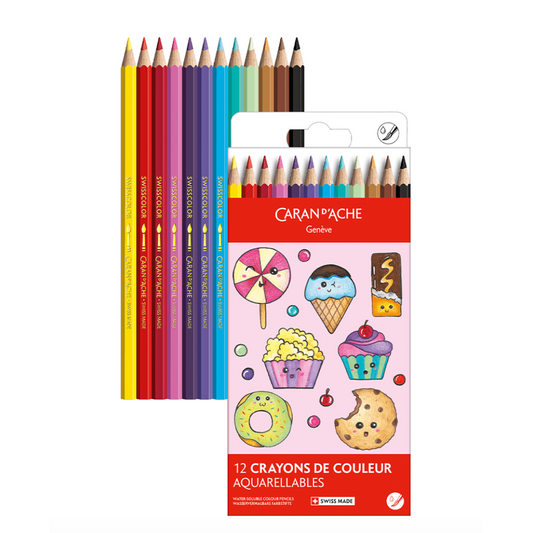 Caran d'Ache Swisscolour Kawaii akvarell ceruza szett - Cukorkavilág