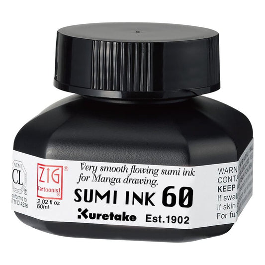 Kuretake ZIG Cartoonist Sumi tinta, 60 ml