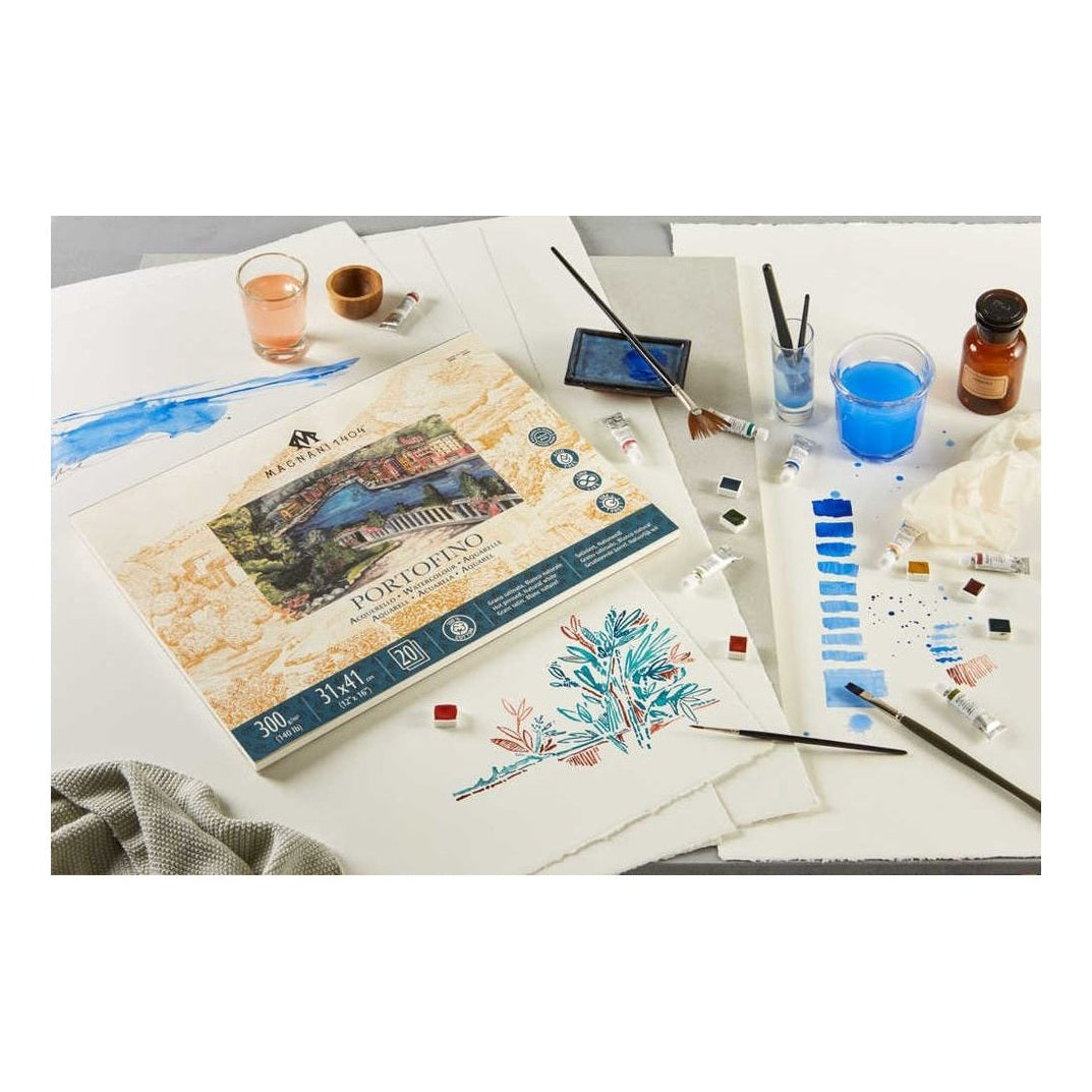 Magnani Portofino akvarell papír tömb, 100% pamut - melegen préselt