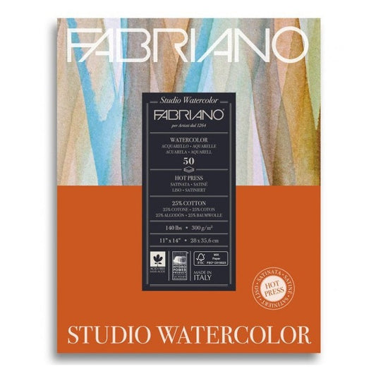 Fabriano Watercolour Studio akvarell tömb 300 g/m² - több méretben