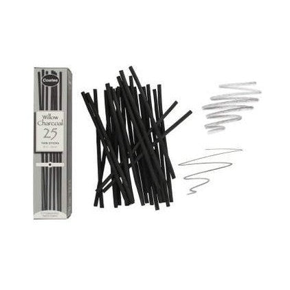 Coates természetes ágszén, 25 db, 2-3 mm