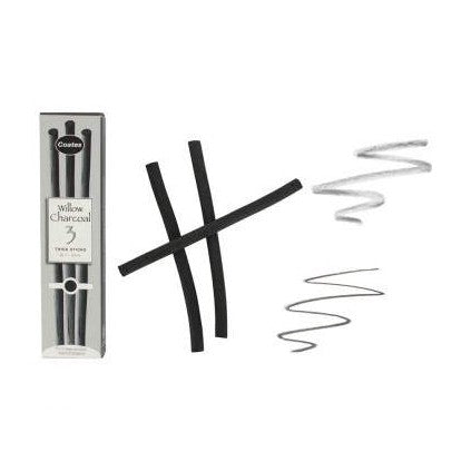 Coates természetes ágszén, 3 db, 7-9 mm