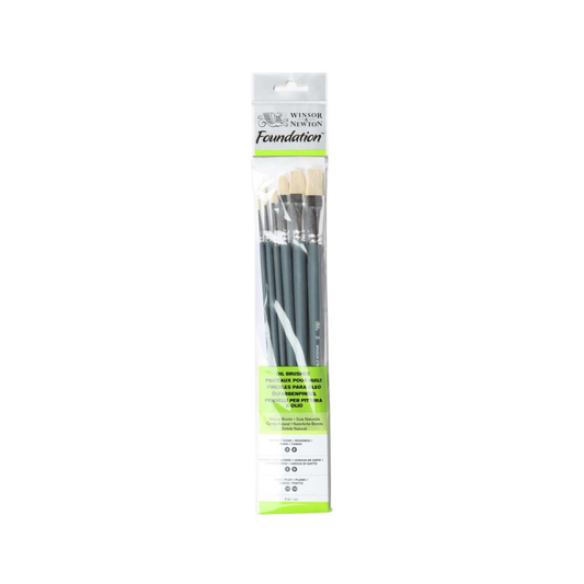 Winsor & Newton olajfestő ecset szett, hosszú nyelű, 6db