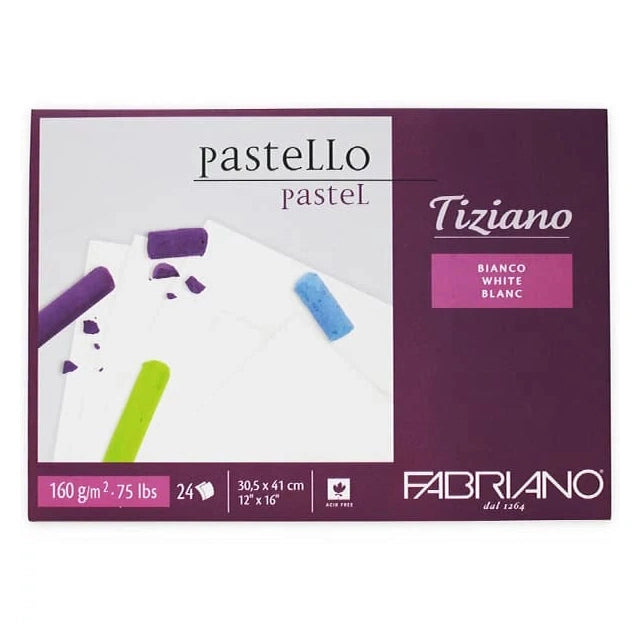 Fabriano Tiziano pasztell tömb, 160g, fehér - több méret