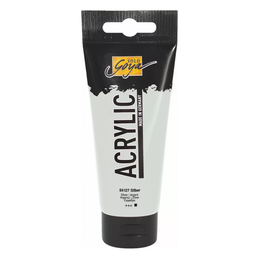 Kreul Solo Goya akrilfesték, tubusos, 100 ml - ezüst metál