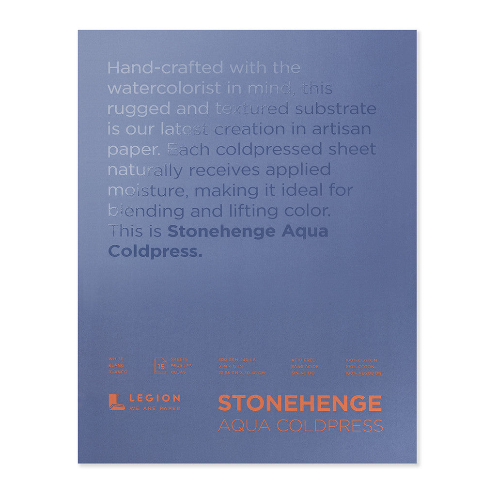 Legion Stonehenge Aqua akvarell tömb - hidegen préselt, 22x30 cm