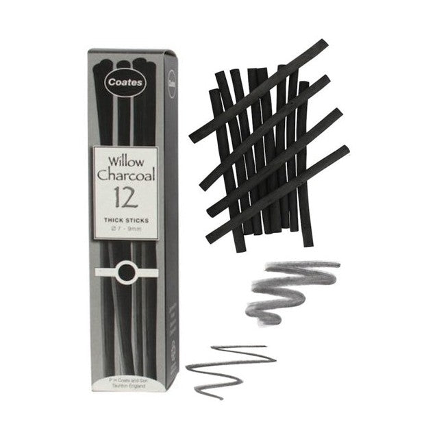 Coates természetes ágszén, 12 db, 7-9 mm