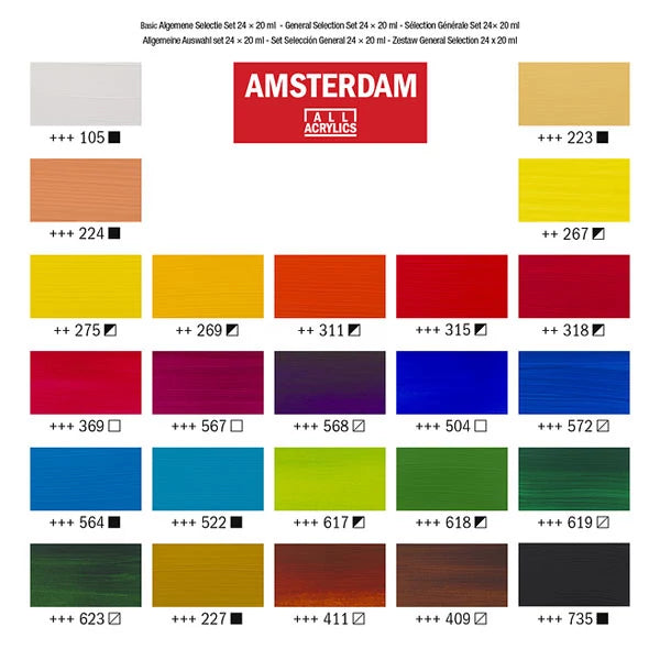 Talens Amsterdam akrilfesték készlet - 24x20 ml